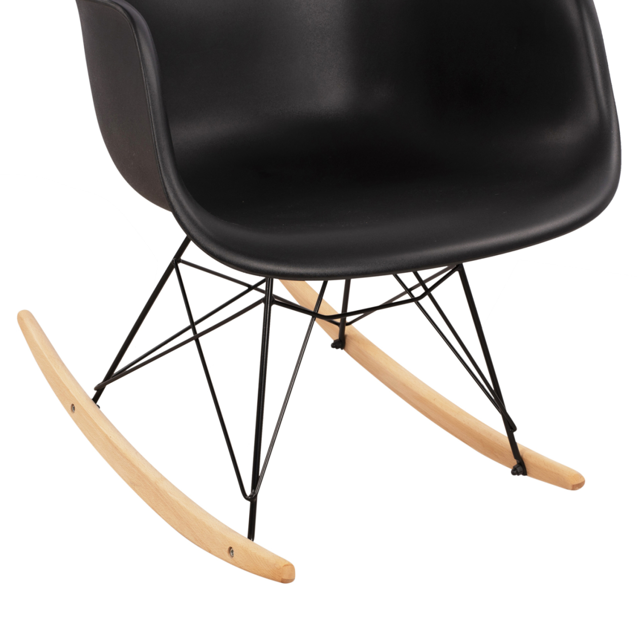 HM0035.12 Rocking Armchair with black seat-Black Frame, 61x71x64cm [8]