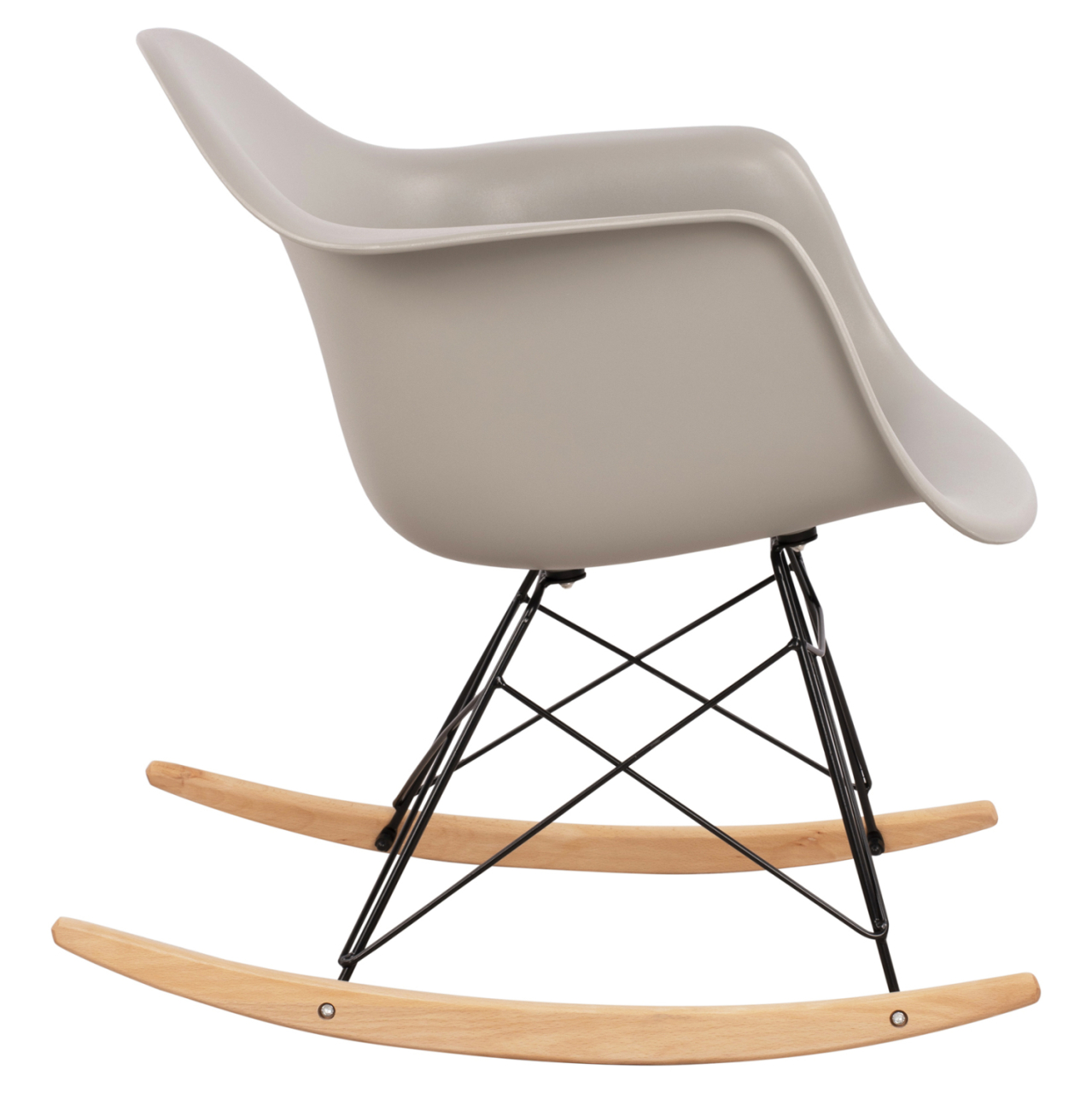 HM0035.20 Rocking Armchair, seat grey-Black Frame, 61x71x64cm [4]