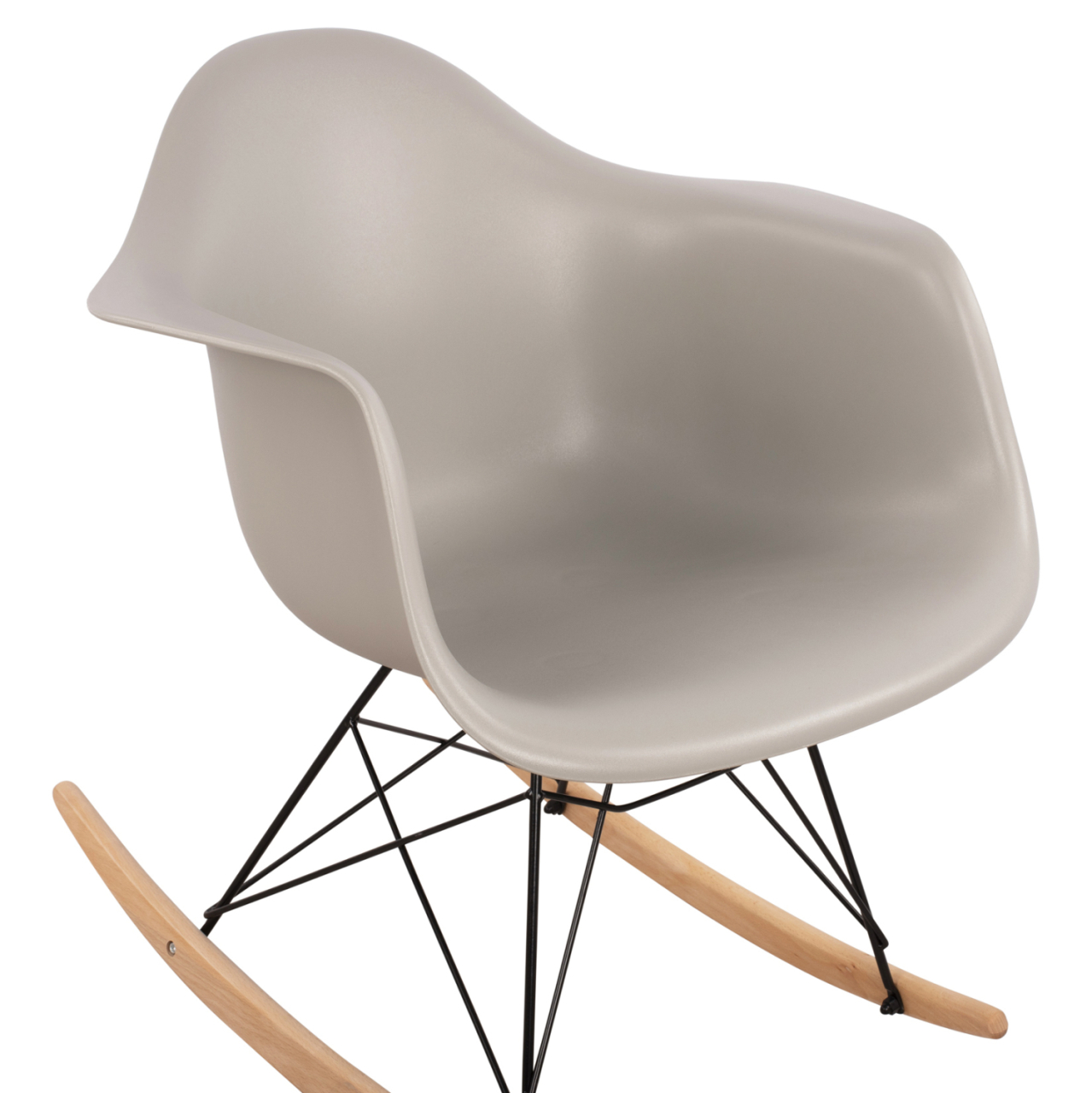 HM0035.20 Rocking Armchair, seat grey-Black Frame, 61x71x64cm [7]
