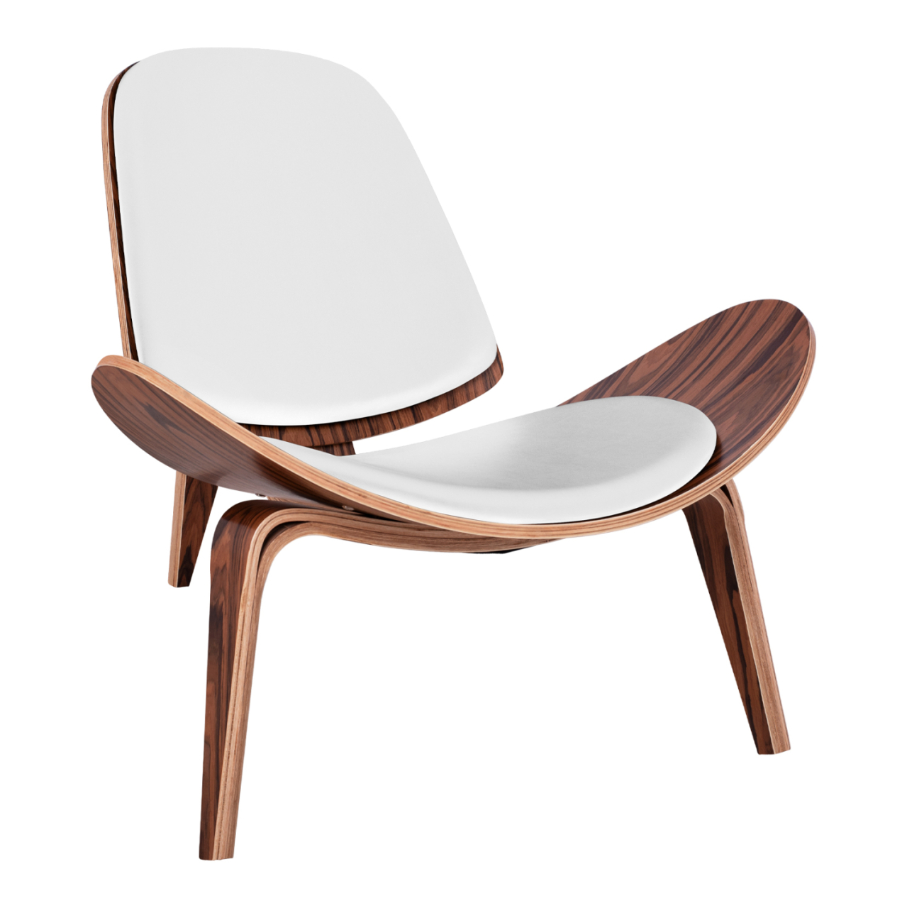 HM1128.13 armchair SUPERIOR PLUS., WALNUT COLORED frame, white cushions [1]