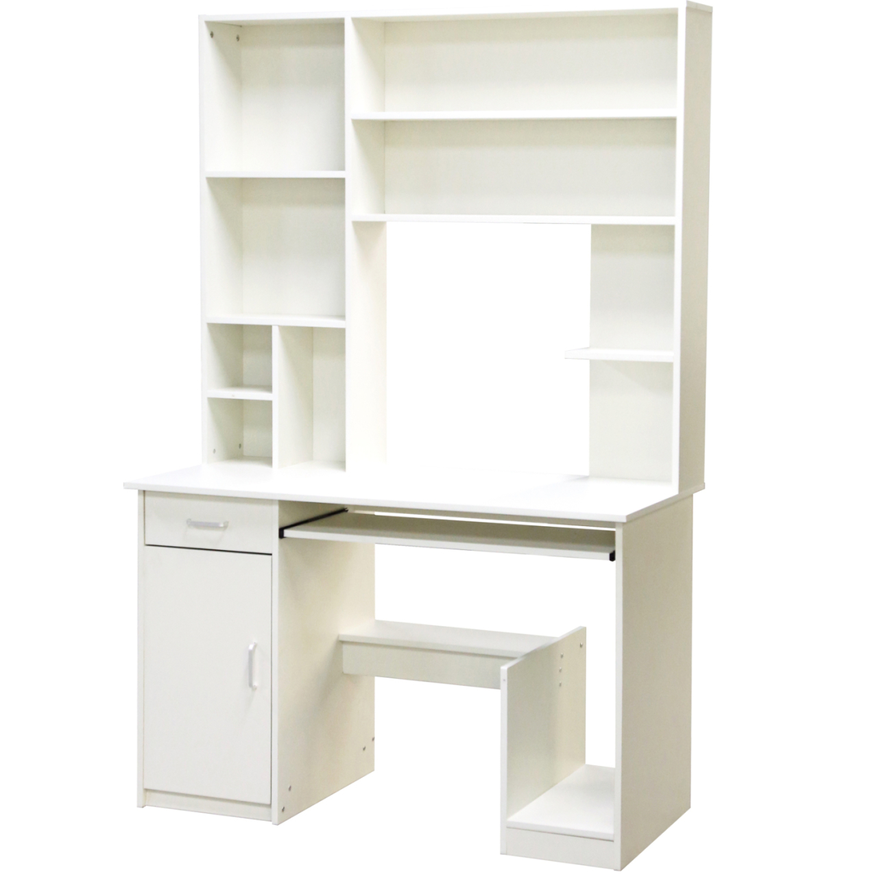 HM2032.03 desk "STATUS" with bookcase-shelves, white, 120x55x182 [4]