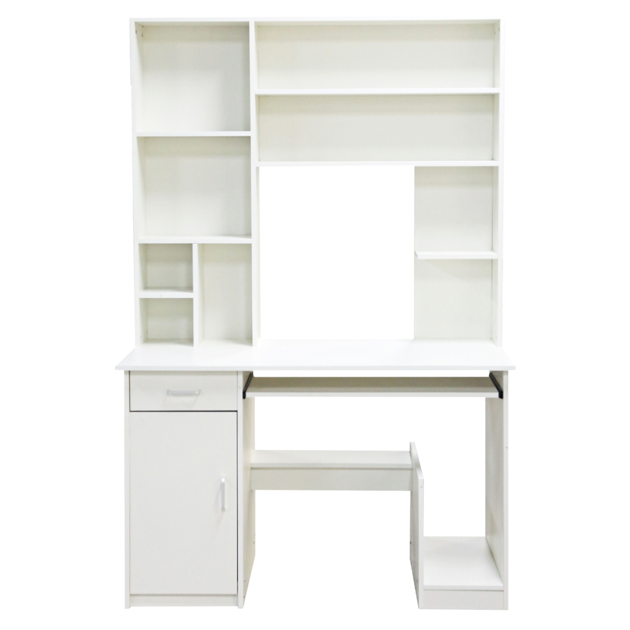 HM2032.03 desk "STATUS" with bookcase-shelves, white, 120x55x182 [3]