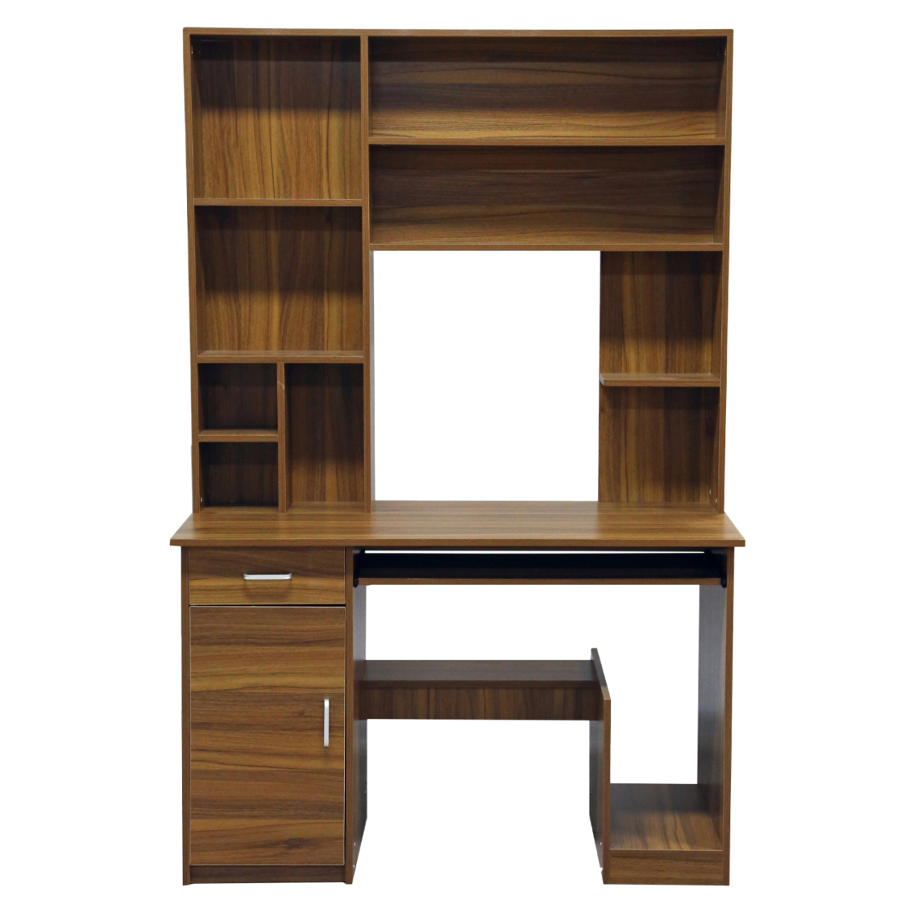 HM2032.04 desk STATUS with bookcase-shelves, walnut,120x55x182 [3]