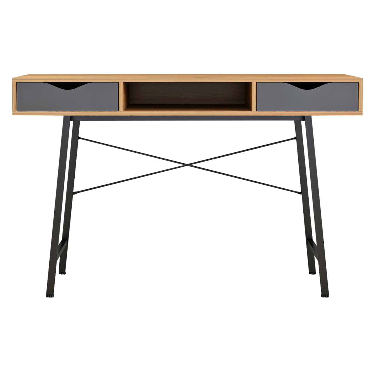 HM2128.03 desk, walnut-grey-black, 120x48x76,5 [3]