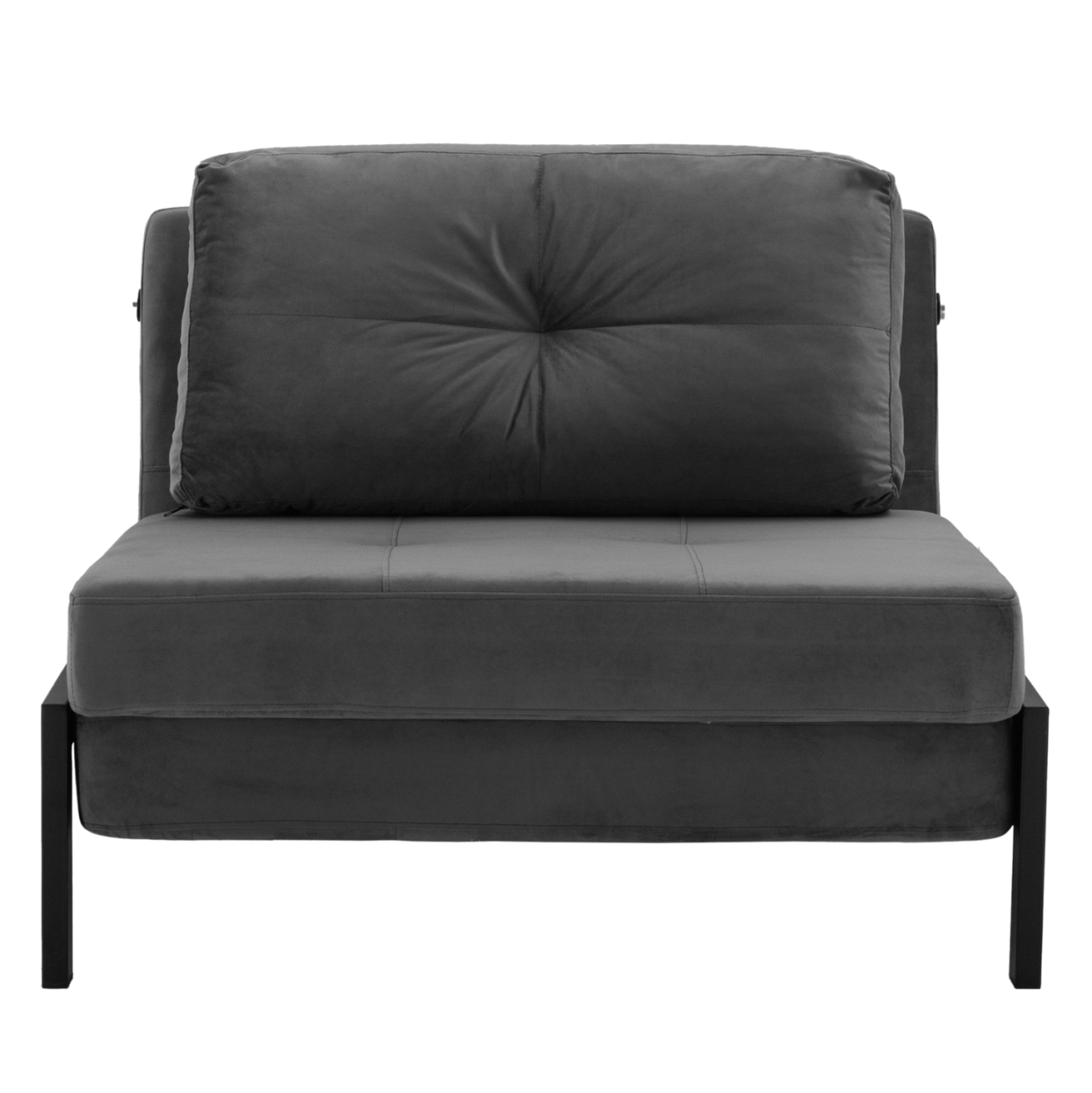 HM3078.11 Armchair Bed, velvet grey, 95x92x66cm [4]