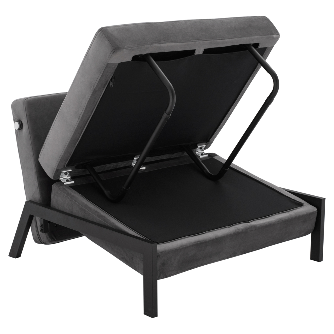 HM3078.11 Armchair Bed, velvet grey, 95x92x66cm [8]