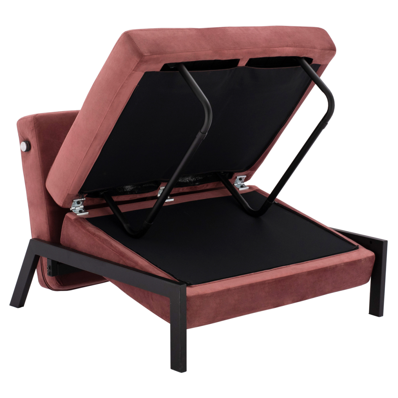HM3078.12 ARMCHAIR/BED CONSTANCE, DUSTY PINK VELVET 95x92x66Y cm. [9]