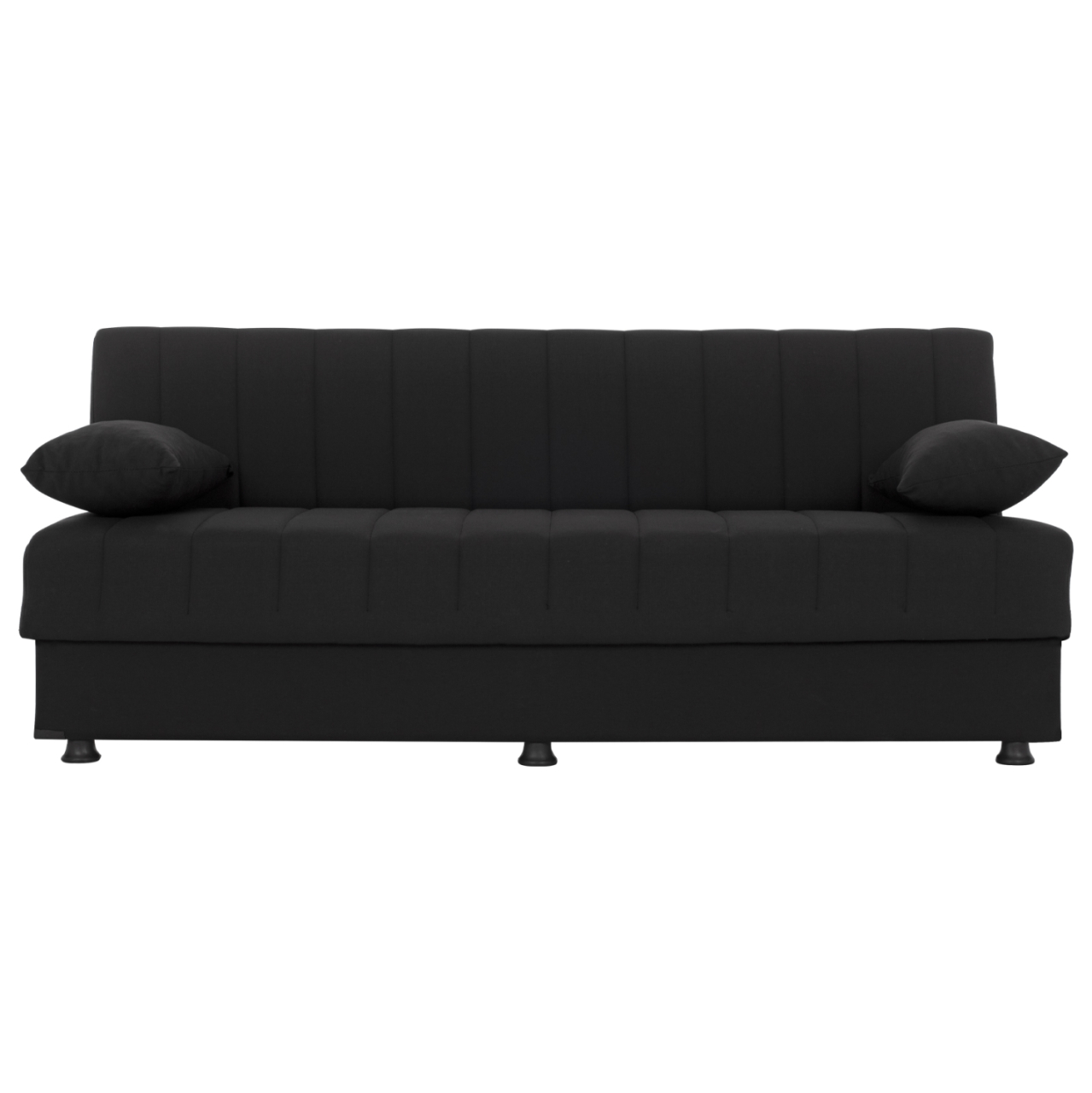Hm3239.01 ANDRI three-seater sofa-bed, black fabric, short legs, without arms [4]