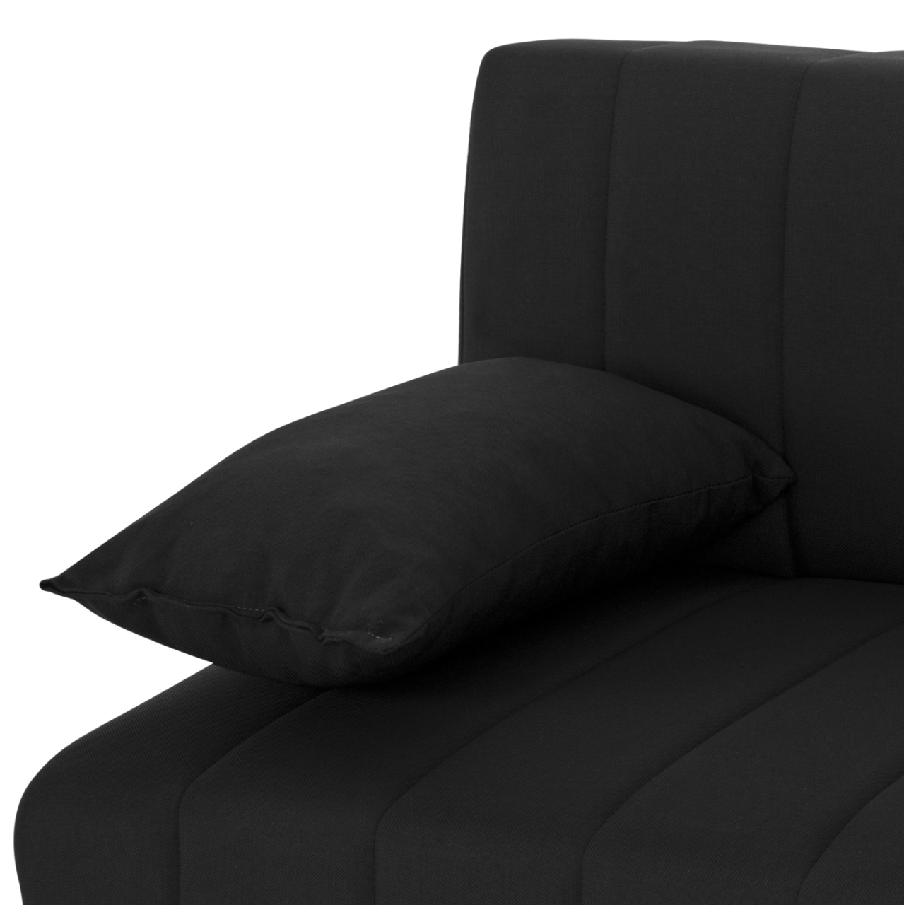 Hm3239.01 ANDRI three-seater sofa-bed, black fabric, short legs, without arms [6]