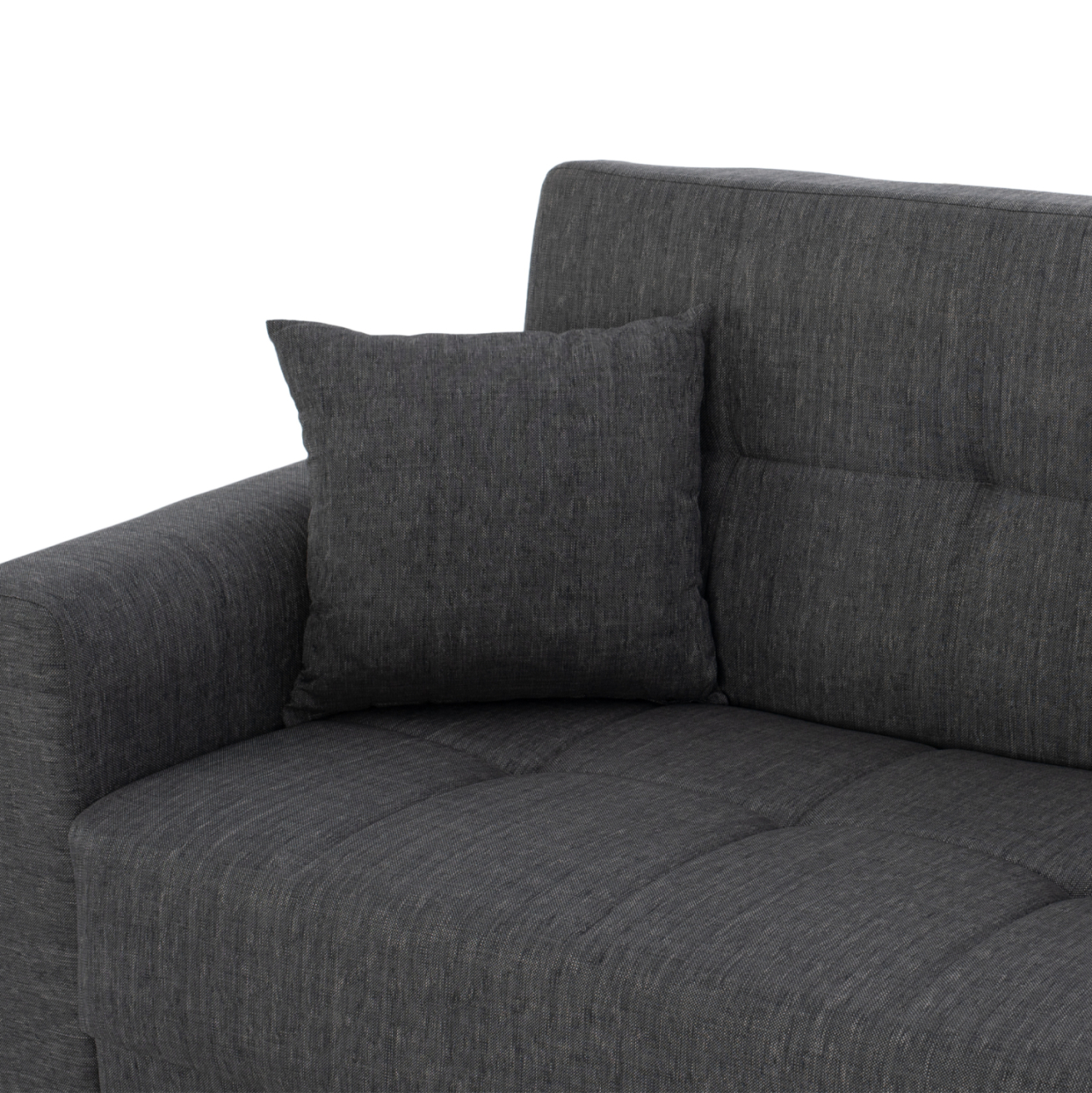 HM3243.03 2-SEATER SOFA-BED, TALL BACK, GREY, 160x84x88cm [7]