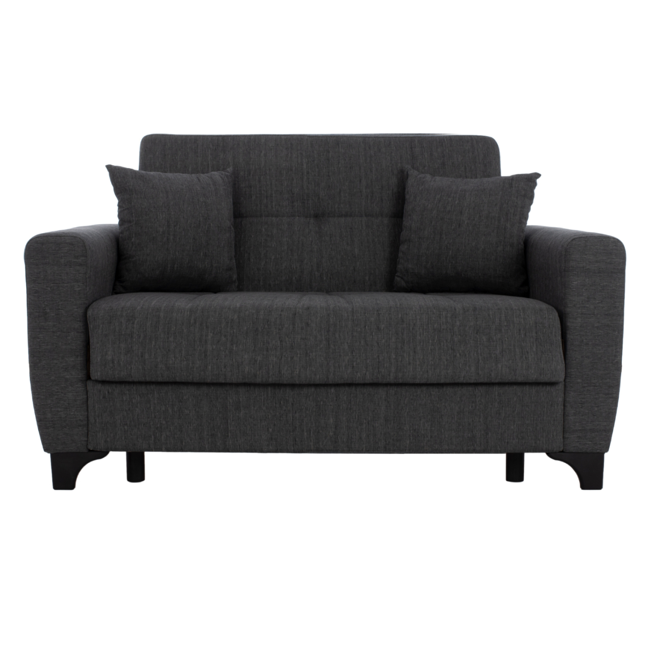 HM3243.03 2-SEATER SOFA-BED, TALL BACK, GREY, 160x84x88cm [4]