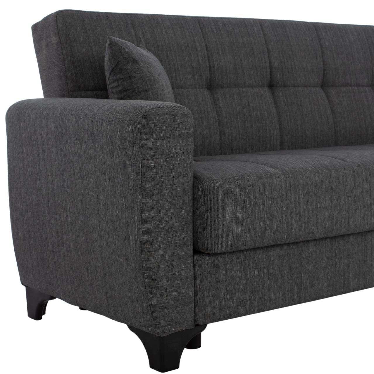 HM3243.03 2-SEATER SOFA-BED, TALL BACK, GREY, 160x84x88cm [8]