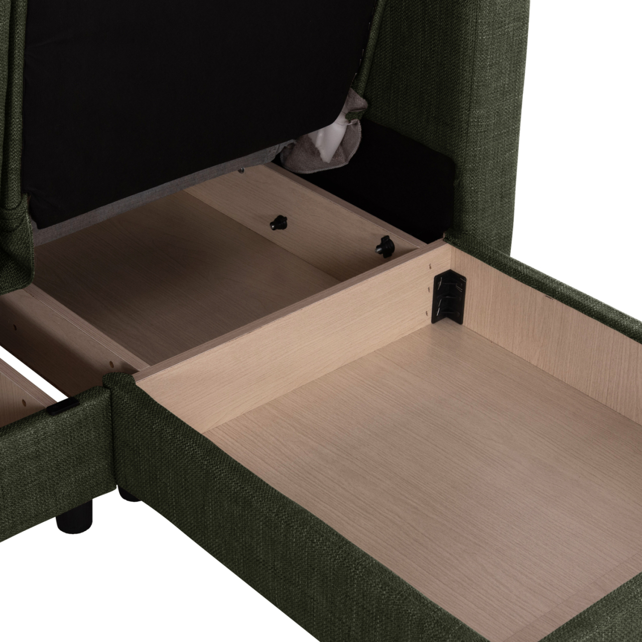 HM3244.05, corner sofa-bed, dark olive, reversible, 202x140x78cm [10]
