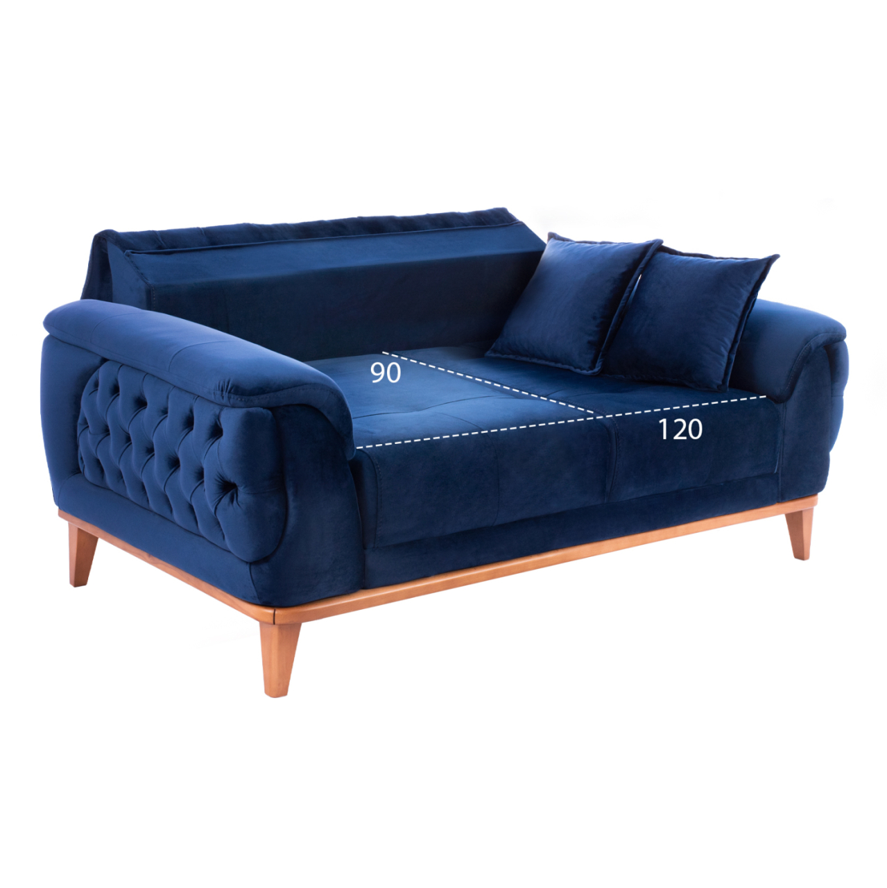 HM3250.18 BENNINGTON, 2-SEATER SOFA-BED, BLUE [3]