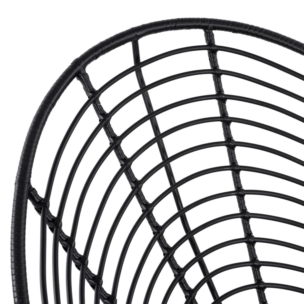 HM5458.02 Armchair Allegra, nest type metallic, wicker in black color 73x83x86 cm [9]