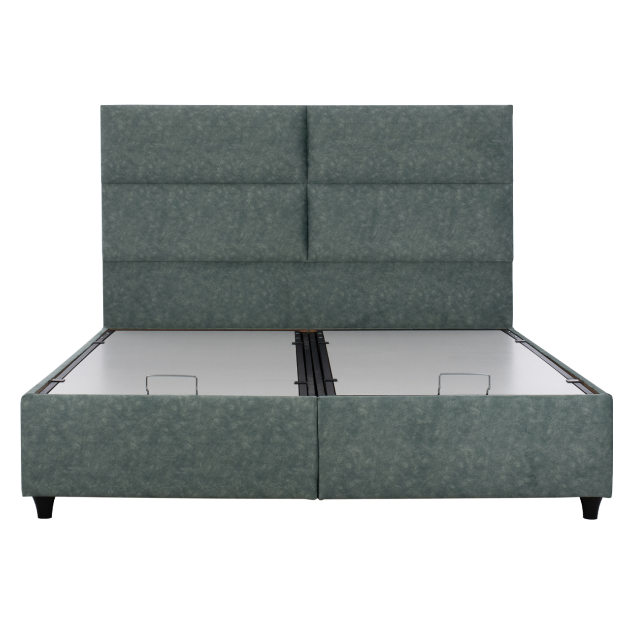 HM622.07 bed, nubuck-type green fabric, storage, 160x200 [3]