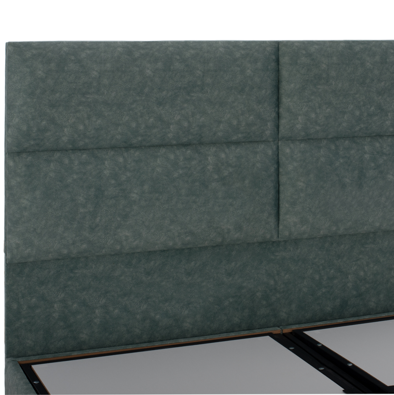 HM622.07 bed, nubuck-type green fabric, storage, 160x200 [5]