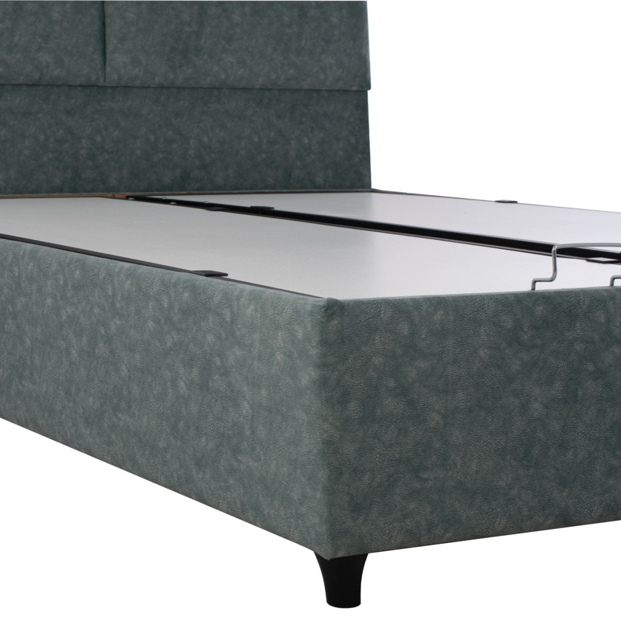 HM622.07 bed, nubuck-type green fabric, storage, 160x200 [6]