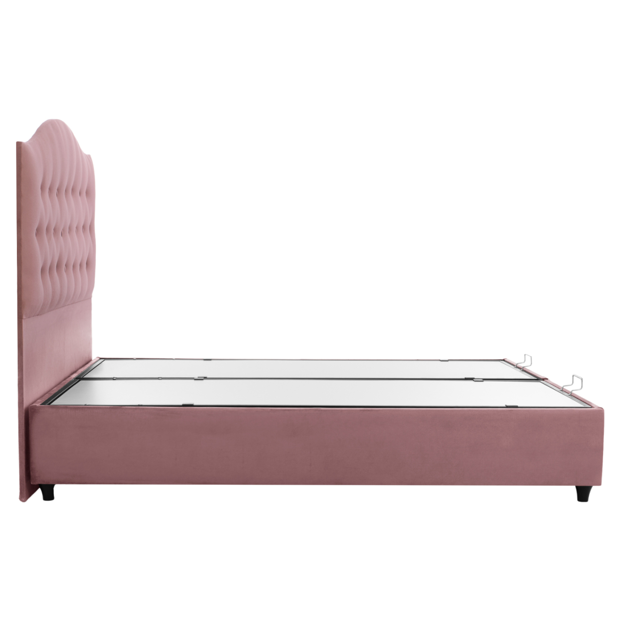 HM624.12 bed MALENA, storage space, dusty pink velvet, 160x200 [6]