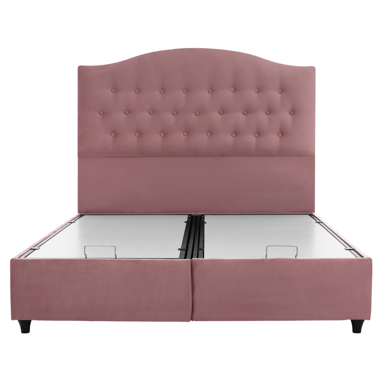 HM624.12 bed MALENA, storage space, dusty pink velvet, 160x200 [5]