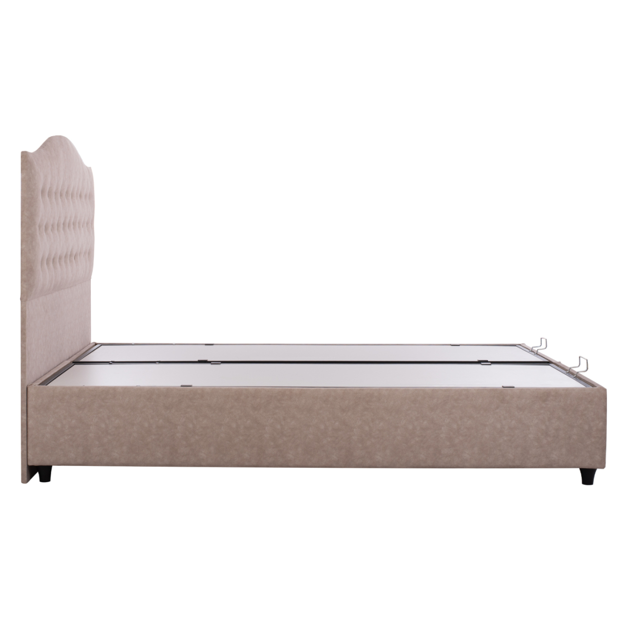 HM624.22 bed MALENA, storage space, beige nubuck-type fabric, 160x200 [5]