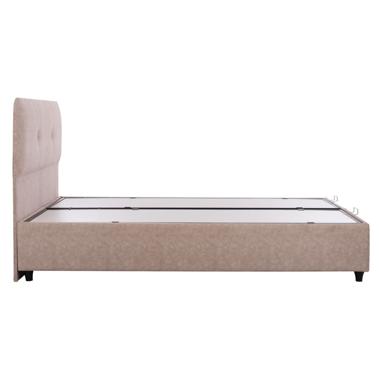 HM631.22 bed DOLORES, storage space, beige fabric, 160x200 [4]