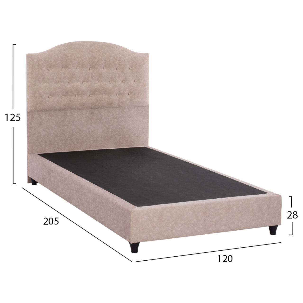 HM647.22 bed MALENA, beige nubuck-type fabric, 120x200 [3]