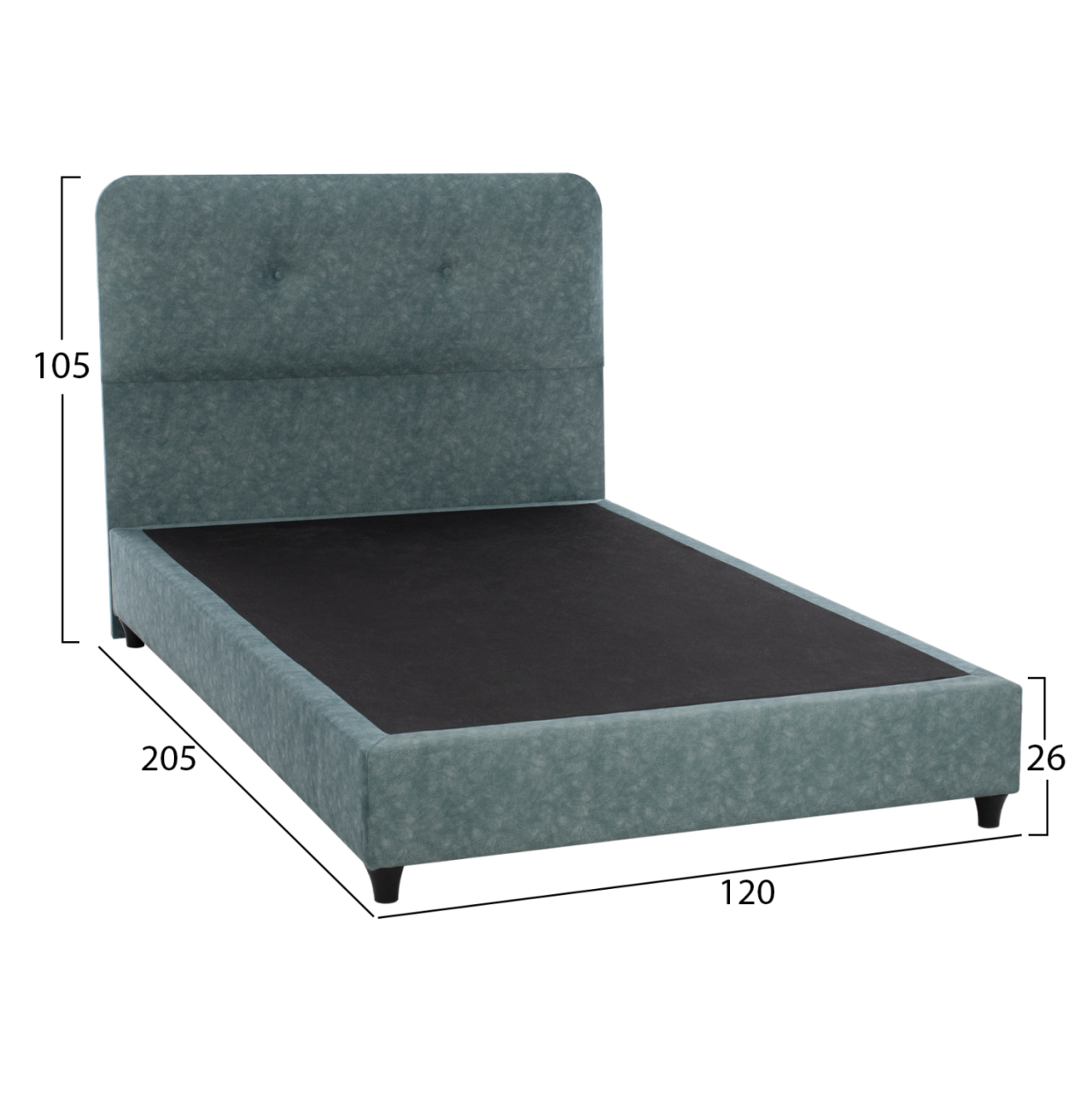HM648.27 bed, light green nubuck-type fabric, 120x200 [3]