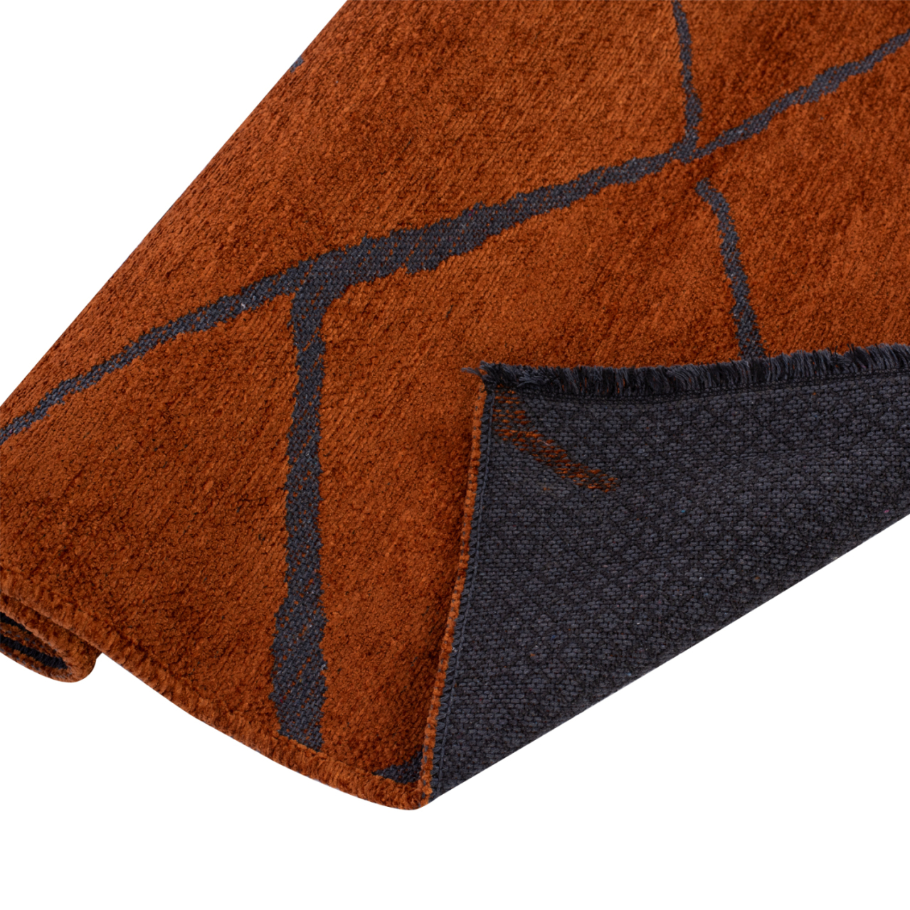 HM7674.04 160Χ230cm, bronze-black carpet with self-fringes [4]
