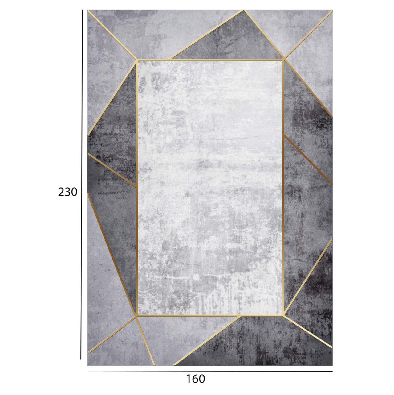 HM7675.23 160X230cm, grey-white carpet, JOSIANE, FRINGES [2]