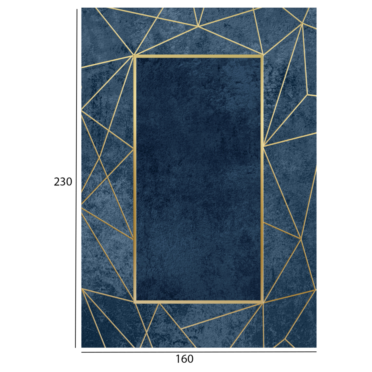 HM7675.28 160X230cm, JOSIANE, blue-gold carpet, fringes [2]