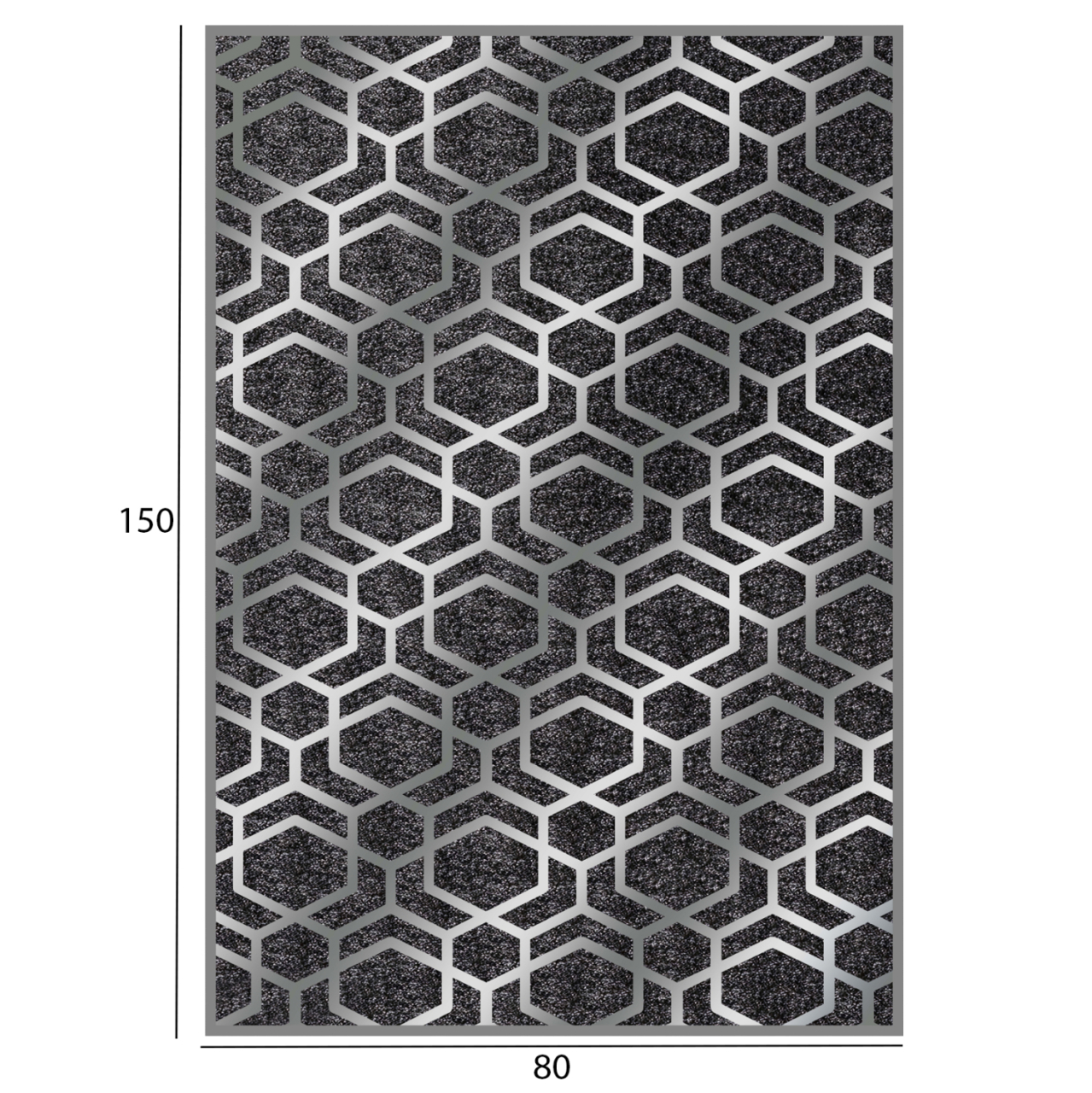 HM7676.31 80X150cm, JOSIANE carpet, grey-silver, fringes [2]