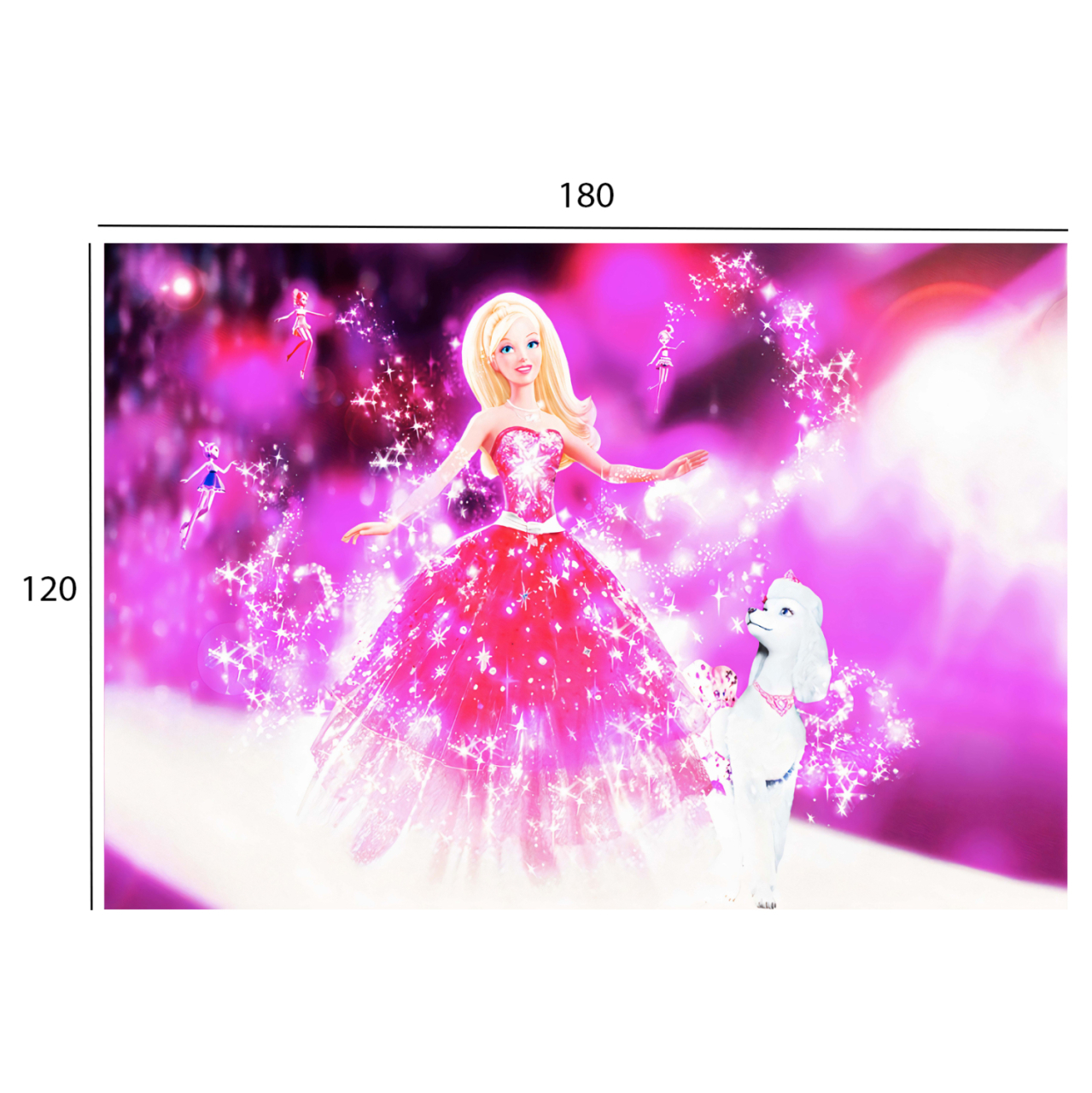 HM7679.05 120Χ180cm, kids carpet in pink, doll, with fringes [2]
