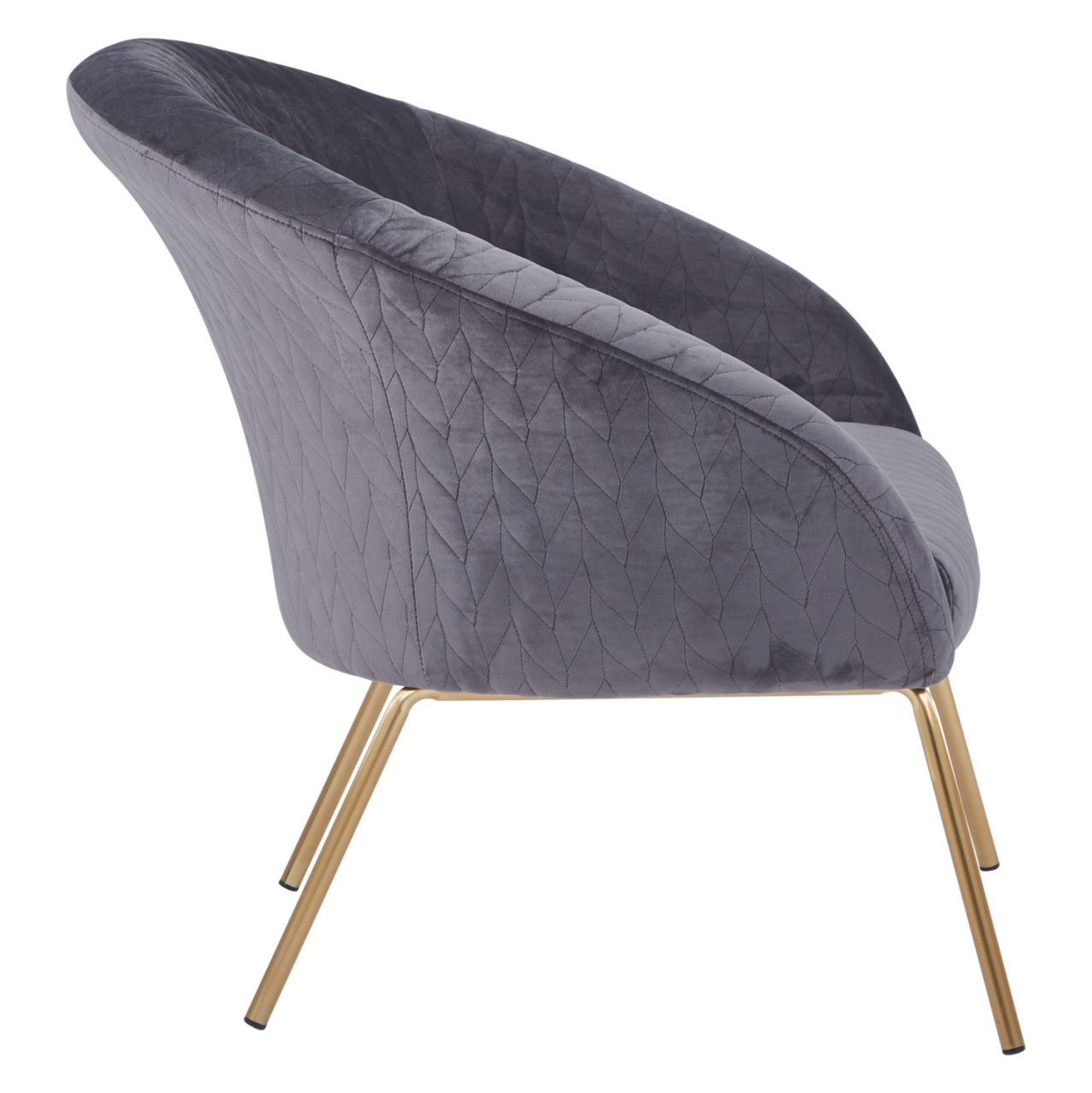 HM8549.01 Armchair Joyce Velvet Grey,metallic legs, 80x76x75 [4]