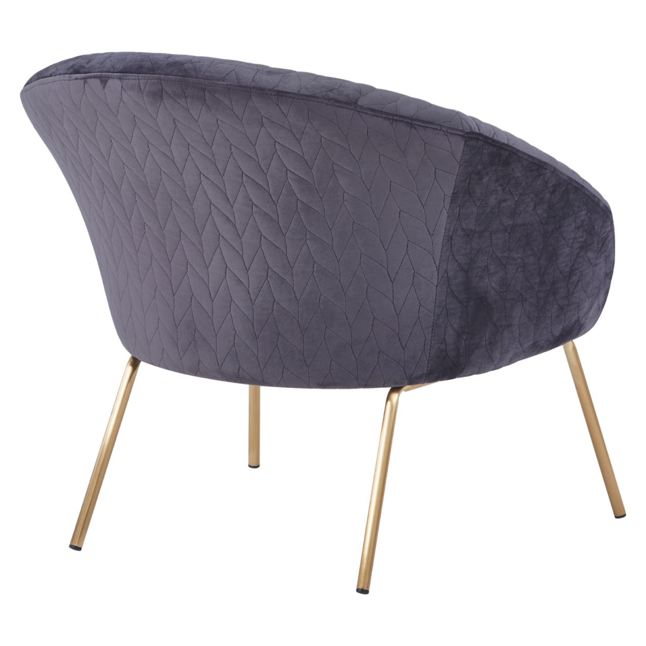 HM8549.01 Armchair Joyce Velvet Grey,metallic legs, 80x76x75 [5]