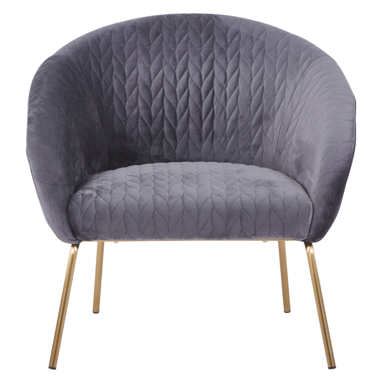 HM8549.01 Armchair Joyce Velvet Grey,metallic legs, 80x76x75 [3]