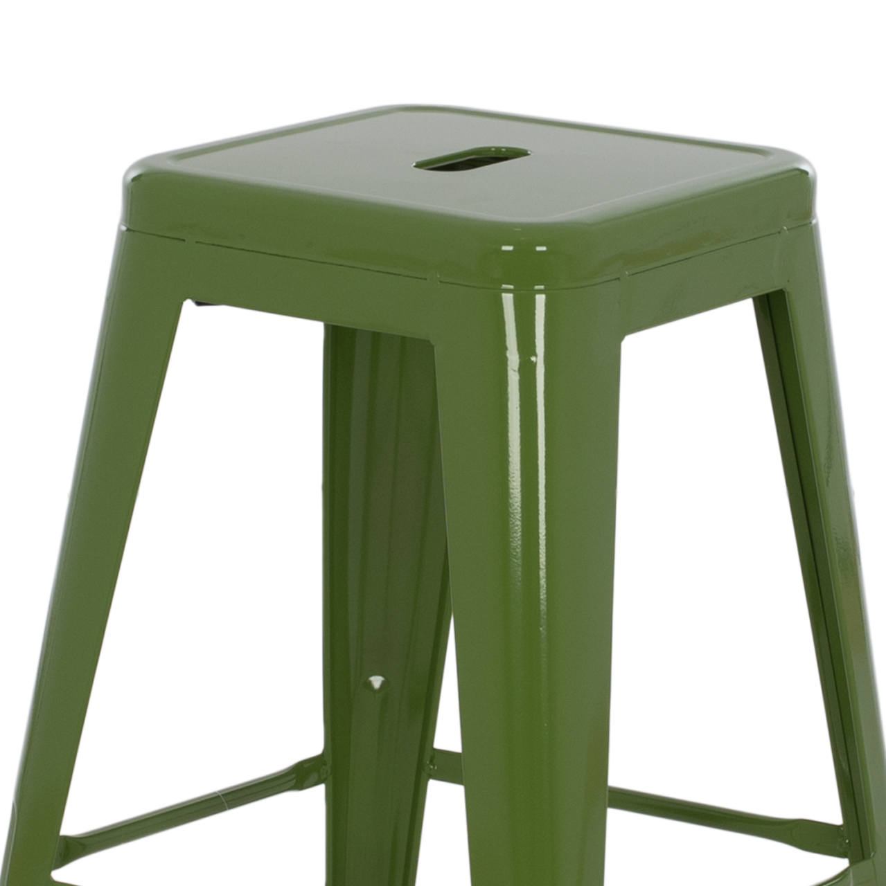 ΣΚΑΜΠΟ ΜΕΣΑΙΟΥ ΥΨΟΥΣ ΜΕΤΑΛΛΙΚΟ HM8573.13 MELITA ΣΕ LIGHT OLIVE GREEN 43x43x67Yεκ. [5]