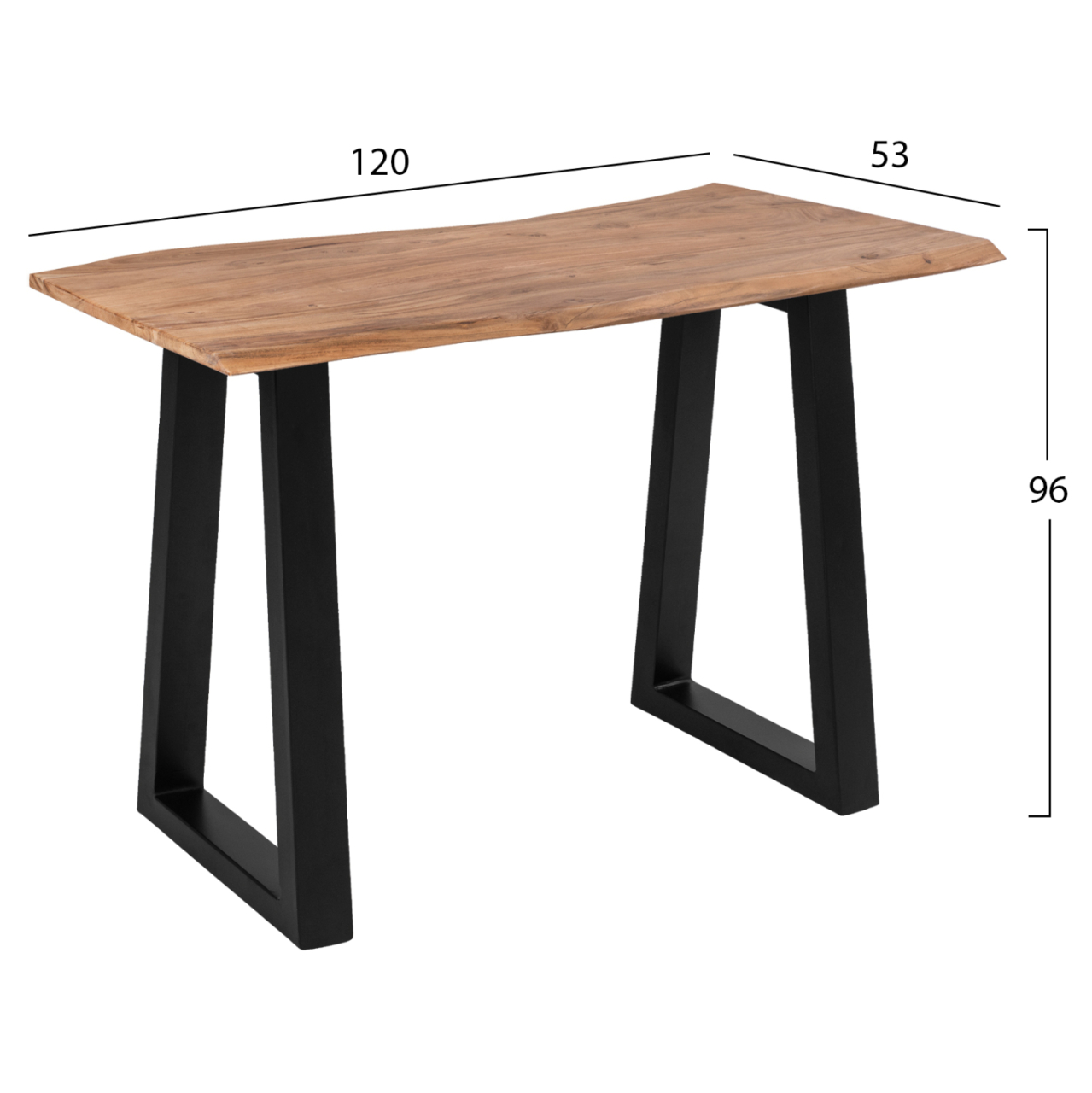 HM8744.11 ACACIA CONSOLE TABLE WITH METAL LEGS 120X53X96H CM [2]