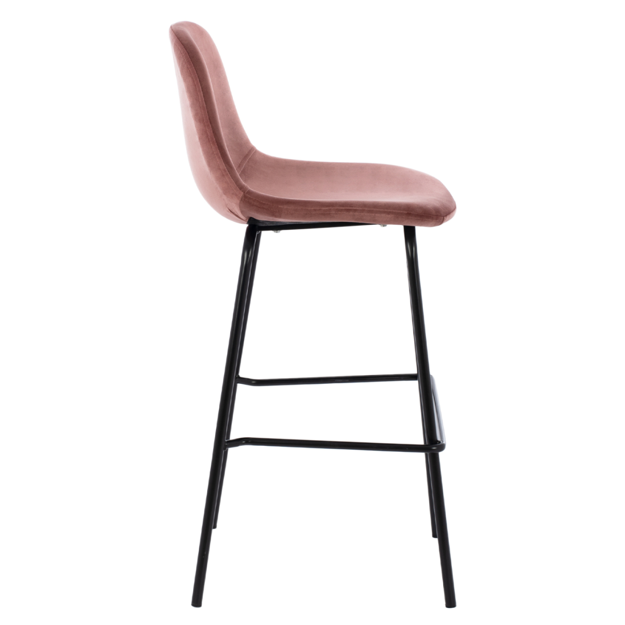 HM9298.12 bar stool, dusty pink velvet, metal legs, 47x51x96 [4]