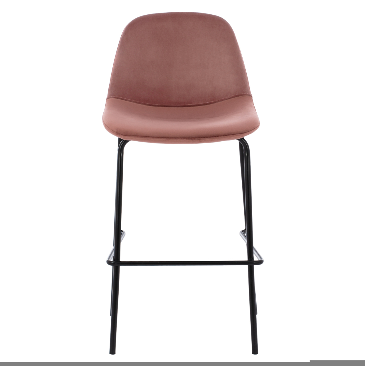 HM9298.12 bar stool, dusty pink velvet, metal legs, 47x51x96 [3]