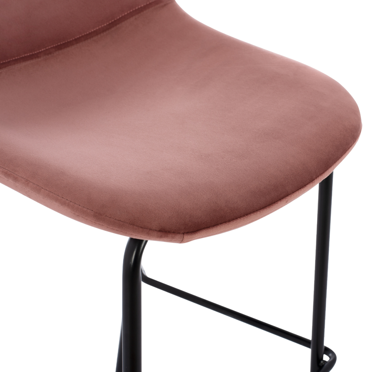 HM9298.12 bar stool, dusty pink velvet, metal legs, 47x51x96 [10]