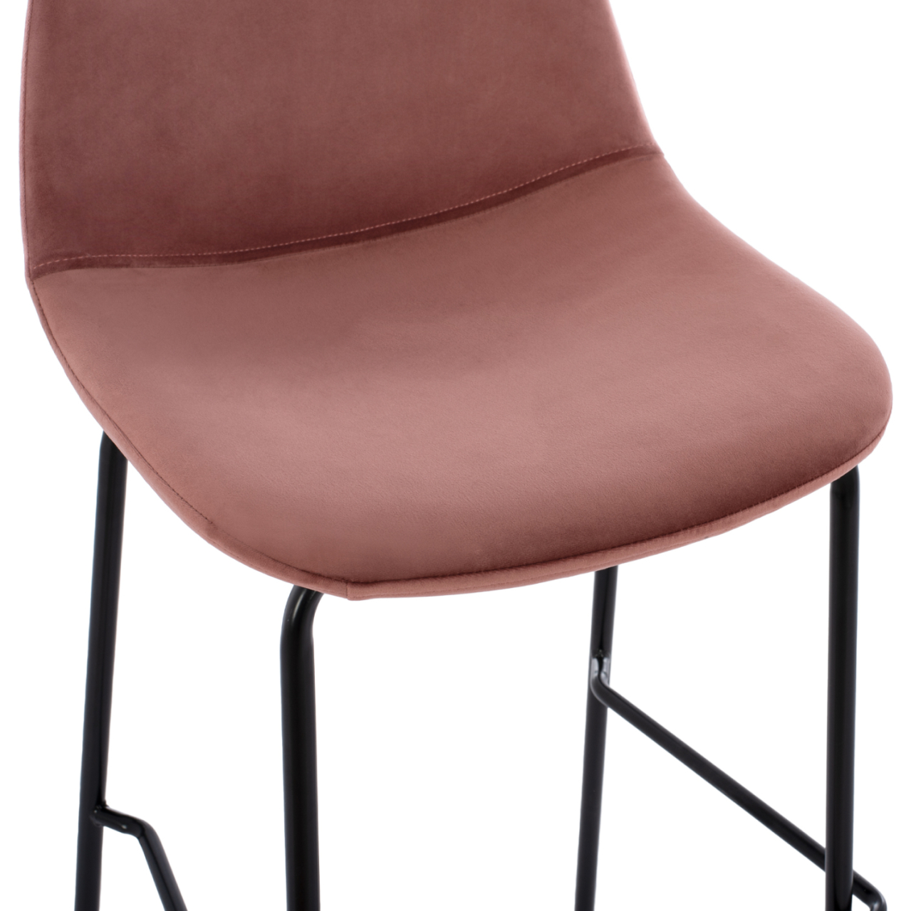 HM9298.12 bar stool, dusty pink velvet, metal legs, 47x51x96 [8]