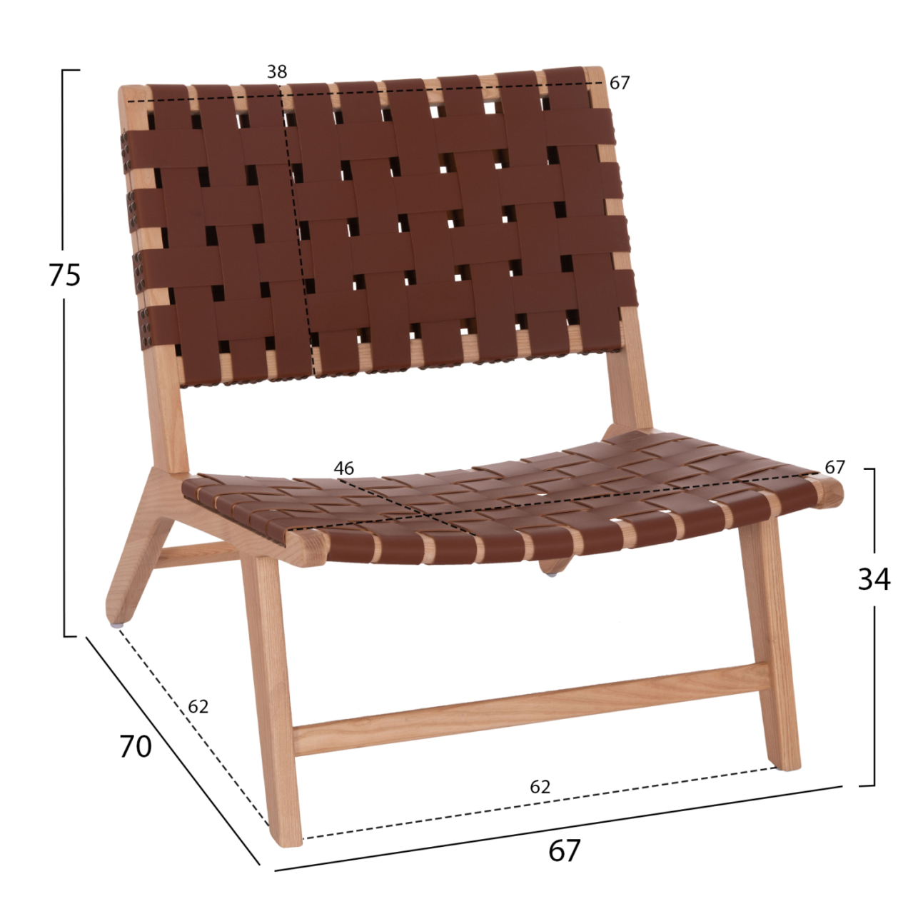 HM9326.01 ARMCHAIR FELIPE TOON WOOD PU knitted 67x70x75H [2]
