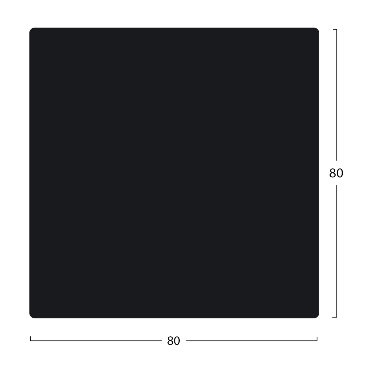 ΕΠΙΦΑΝΕΙΑ ΤΡΑΠΕΖΙΟΥ HPL HM5839.01 ΜΑΥΡΗ 80x80 εκ. ΠΑΧΟΥΣ 12mm. [2]
