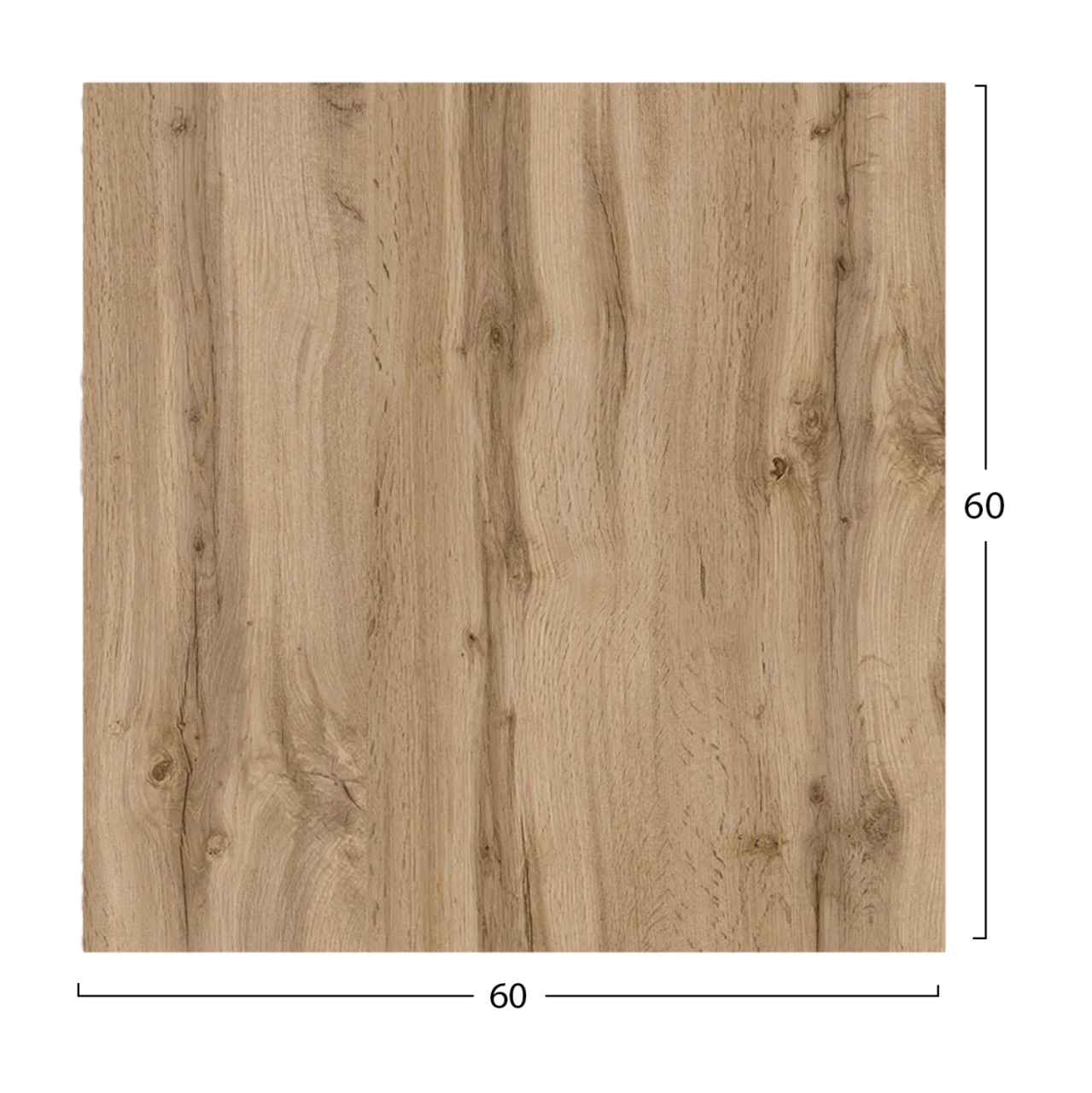 HPL TABLETOP HM5837.36 SQUARE IN SONAMA OAK COLOR 60X60cm [2]