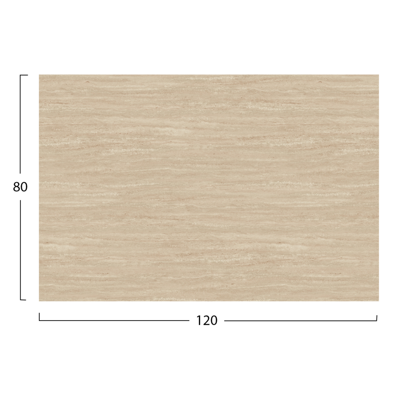 HPL TABLETOP HM5840.35 RECTANGULAR IN TRAVERTINE 120x80cm. [2]