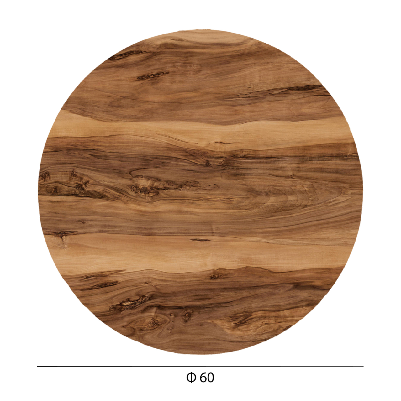 HPL TABLETOP HM5841.30 ROUND IN INDIAN SHESHAM Φ60cm. [2]