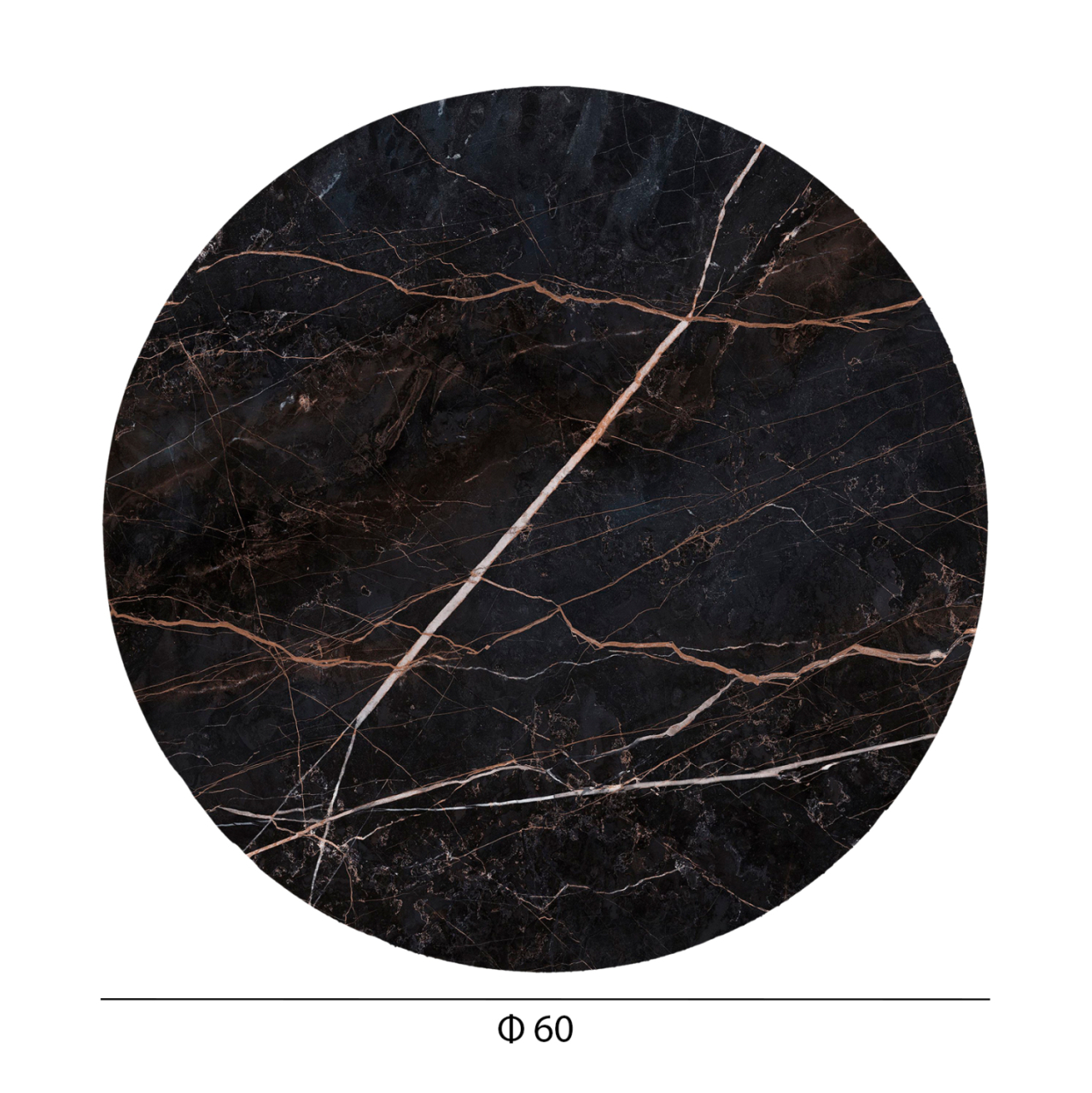 HPL TABLETOP HM5841.34 ROUND IN BLACK MARBLE Φ60cm. [2]