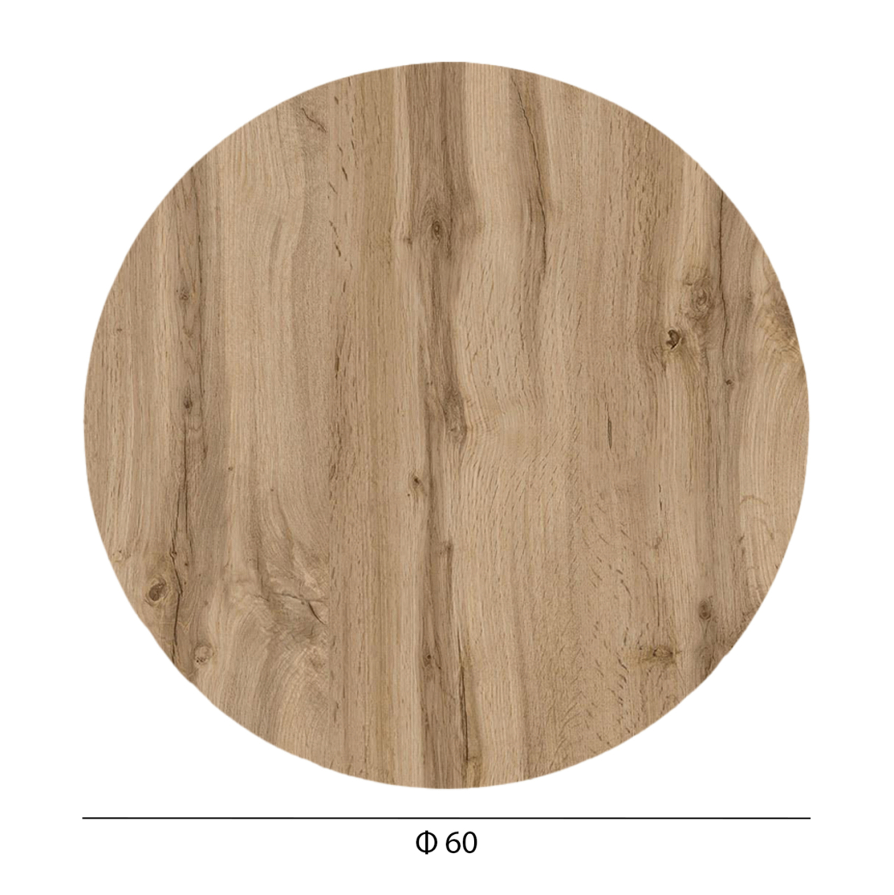 HPL TABLETOP HM5841.36 ROUND IN SONAMA OAK Φ60cm. [2]