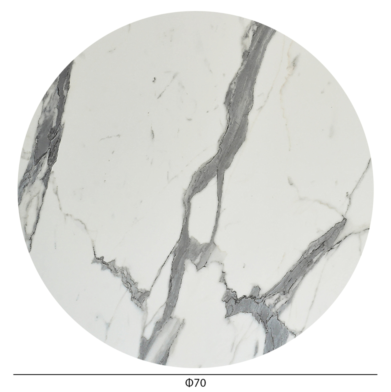 HPL TABLETOP HM5842.31 ROUND IN WHITE MARBLE Φ70cm. [2]